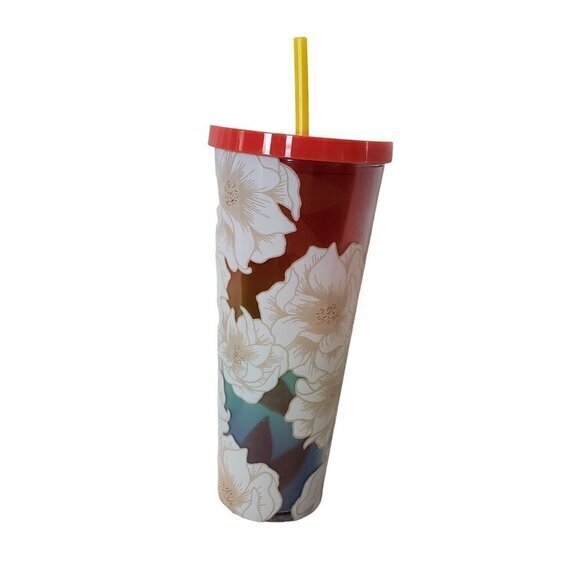 Starbucks White Desert Floral 24oz Double Wall Cold Venti Tumbler - Picture 10 of 12